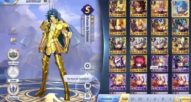 SAINT SEIYA AWAKENING - COM GEMAS AVANÇADAS E LIVROS