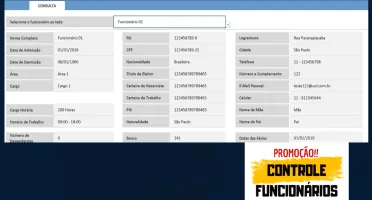 Planilha para Controle de Funcionários
