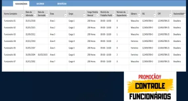 Planilha para Controle de Funcionários