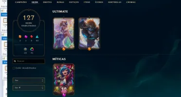 Conta LOL 127 SKINS 54 CROMAS 19 maestrias 7 + VALORANT