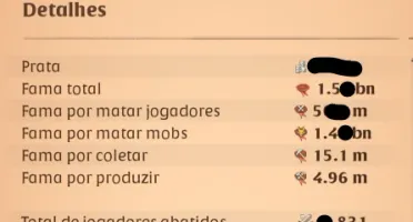 Conta Albion Online (1.5B) Fama Total - Monstro Do End-Game!