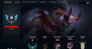 VENDO CONTA PLATINA 4, MUITAS SKINS MMR OK