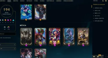 Conta Full Champ 2014 194 Skins 149 Cromas
