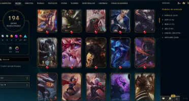 Conta Full Champ 2014 194 Skins 149 Cromas