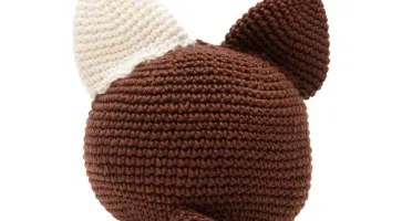 Cachorro peso de porta em amigurumi