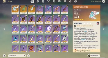(AR58)14 personagens 5*- 4 armas 5 * - 2 armas de passe