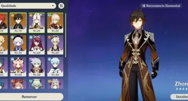 Zhong c1, kazuha, qiqi, diluc e arma t5
