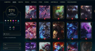 Ouro 3 com TODOS os Champs e 271 ( JG / TOP / MID )