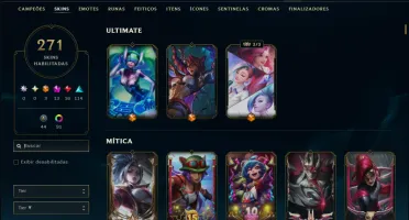 Ouro 3 com TODOS os Champs e 271 ( JG / TOP / MID )