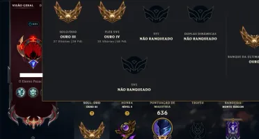 Ouro 3 com TODOS os Champs e 271 ( JG / TOP / MID )