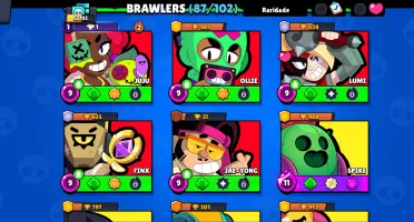 Contas Bralw stars FULL ACESSO Troféu + Skins