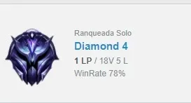 Conta League of Legends 78%