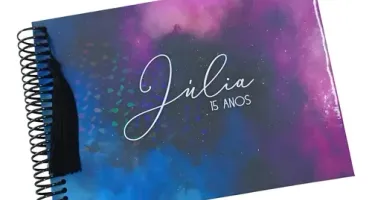 Caderno de Mensagens com Folhas Pretas 18 x 27 cm