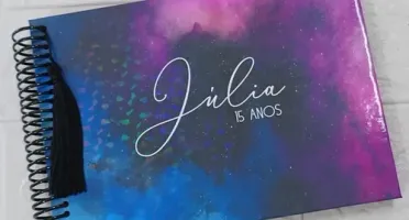 Caderno de Mensagens com Folhas Pretas 18 x 27 cm