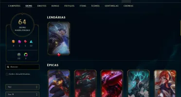 CONTA LOL- LVL 152 - 126 Champions - 64 Skins - FULL ACESSO