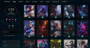 Conta lol com 132 skins + Diamante 4