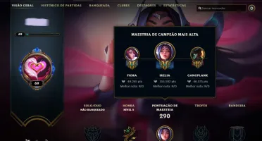 Conta unranked LOL 119 campeões 25 skins