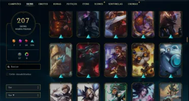 Conta prata 3 com TODOS os champs e 207 Skins + 1 Prestigio