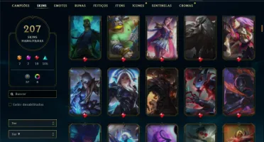 Conta prata 3 com TODOS os champs e 207 Skins + 1 Prestigio
