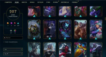 Conta prata 3 com TODOS os champs e 207 Skins + 1 Prestigio