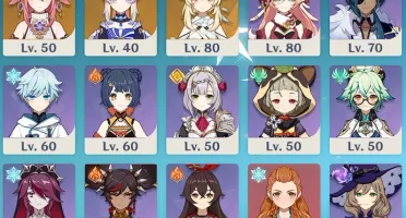 Conta Genshin Impact com 5 personagens de 5 estrelas