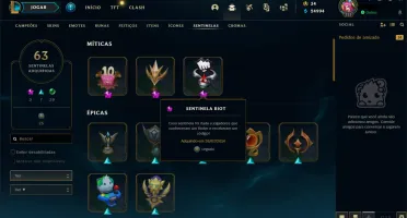 613 Skins,Todos os campeões, platina 1 na flex,9715R$ gastos