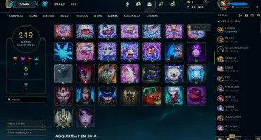 Conta de Lol de 2014, mais de 198 skins vários ícones e bord
