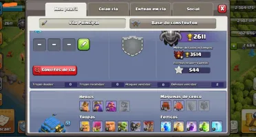Conta clash of clans CV12 recente barato