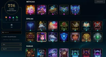 CONTA LOL 236 SKINS+ 226 ICONES