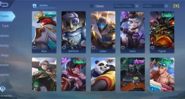 Mobile Legends: Bang Bang - Conta com 51 Heróis e 80 Skins