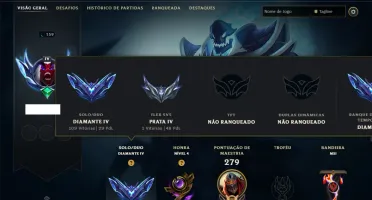 Diamante 4 com 110 Champs e 36 Skins