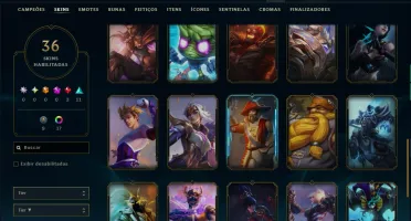 Diamante 4 com 110 Champs e 36 Skins