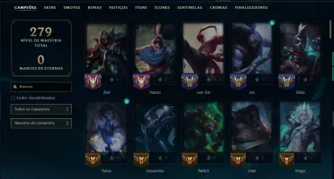 Diamante 4 com 110 Champs e 36 Skins