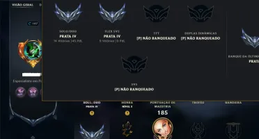Prata 4 com 120 Champs e 60 Skins ( Mais de 150 Jogos )