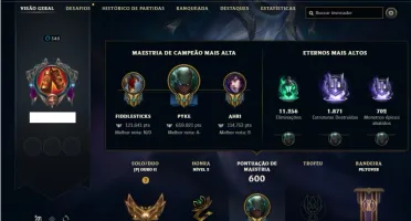 Conta ouro 2 com TODOS os champs e 124 Skins + 600k de Pyke