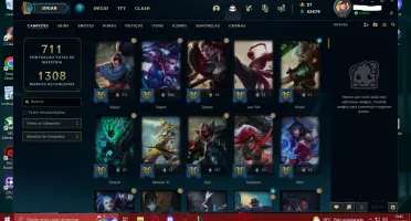 CONTA PLATINA IV LVL 469 3 ULTIMATES 289 SKINS ALL CHAMPIONS