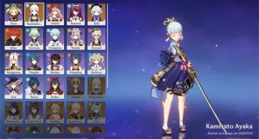 Genshin impat AR 37 Ayaka , qiqi e dililuc