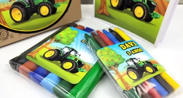 Kit Colorir e Modelar Trator com Sacola Kraft