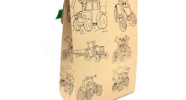 Kit Colorir e Modelar Trator com Sacola Kraft