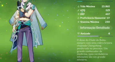 Conta Genshin AR 50+ com Hutao Yae miko Kazuha e Baizhu