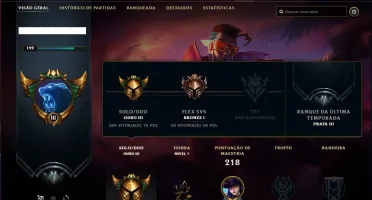 Conta ouro 3 MAIN ADC com 100 champs e 114 skins