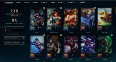 Conta ouro 3 MAIN ADC com 100 champs e 114 skins