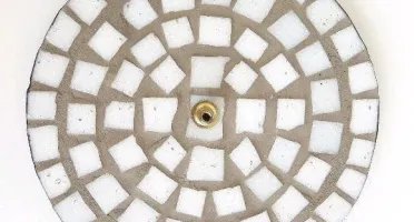 Porta Incenso Mosaico Branco G