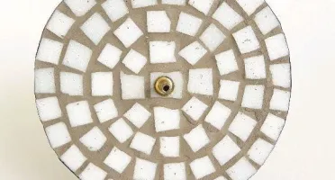 Porta Incenso Mosaico Branco G