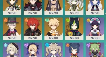 conta genshin AR 58 muitos personagens e armas 5*