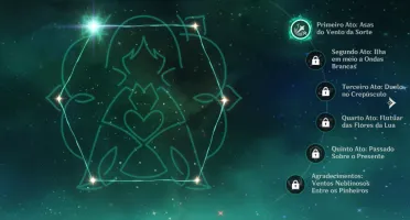 conta genshin AR 58 muitos personagens e armas 5*