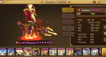 Conta Summoners War !! Lv 50 > Nat5