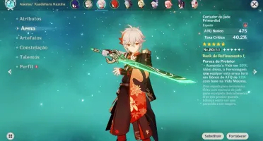CONTA GENSHIN AR51 KAZUHA COM JADE PRIMORDIAL SEM USER 7 5*