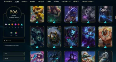 Conta lol com 206 skins