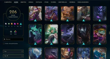 Conta lol com 206 skins